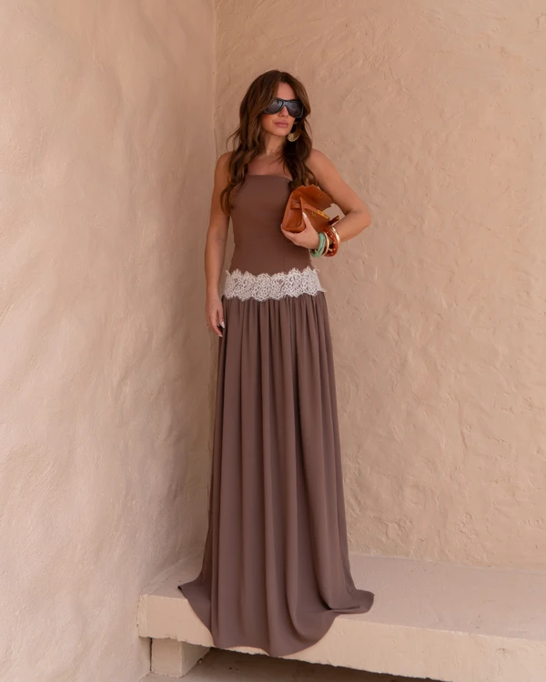 Vestido Giselle Marrom