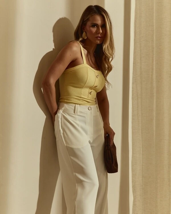 Regata bardot Amarela