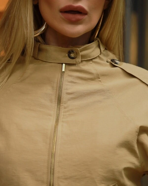 Jaqueta Bomber Tecno Giovana Bege