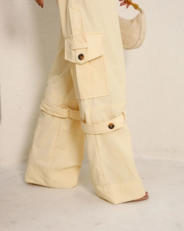 Calça Cargo Fiorella Amarelo
