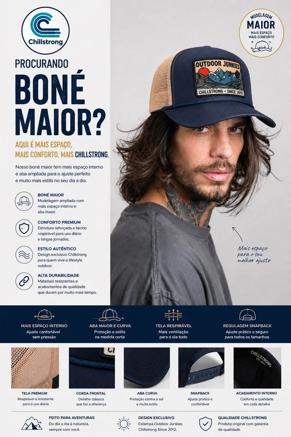 Boné Trucker Outdoor Junkies