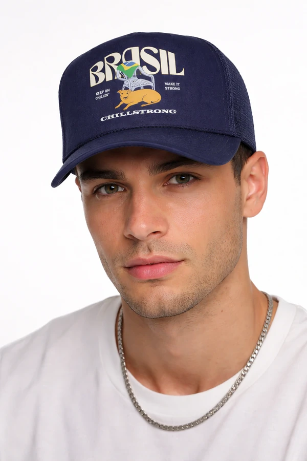 Boné Trucker Brasil & Chill