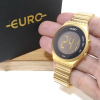 Relógio Euro Digital Dourado