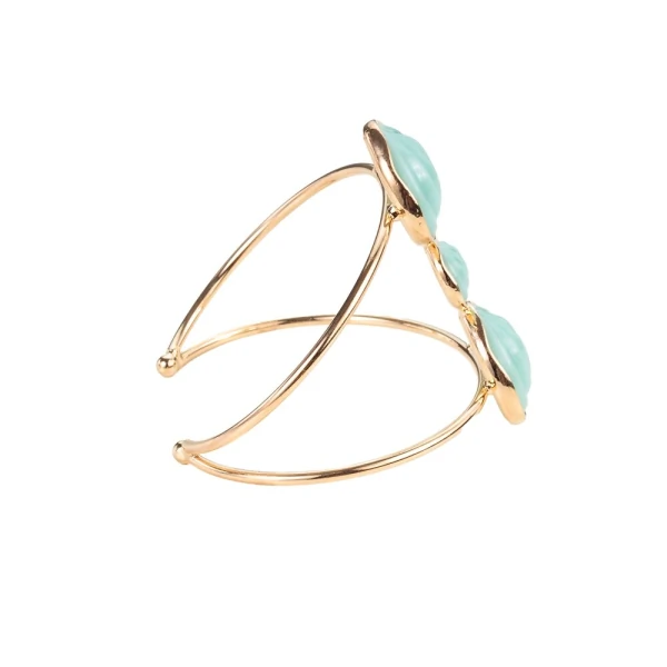 Bracelete Dourado Com Resina