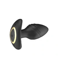 Plug Anal de Silicone com Vibração com Textura e Alça
