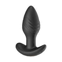 Plug Anal de Silicone com Vibração com Textura e Alça