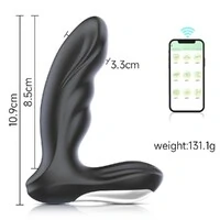 Massageador de Próstata Controlado por Aplicativo com Toque Aveludado