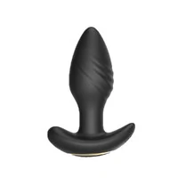 Plug Anal de Silicone com Vibração com Textura e Alça