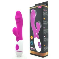 Vibrador Estimulador de Ponto G e Clitóris com Glande Recarregável Female Vibrator 19,5 cm x 3,3 cm