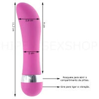 Vibrador Ponto G em ABS com Multivelocidade 11,3 cm x 2,8 cm