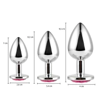 Plug Anal Jóia em Aço Inoxidável Cores Variadas