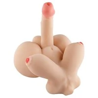 Masturbador Travesti Meio Corpo em Cyberskin com Seios e Pênis