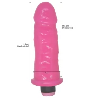 Pênis Rock Realístico Vibratório com Veias Salientes em Loveskin 14,5 cm x 3 cm