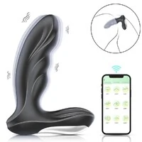 Massageador de Próstata Controlado por Aplicativo com Toque Aveludado