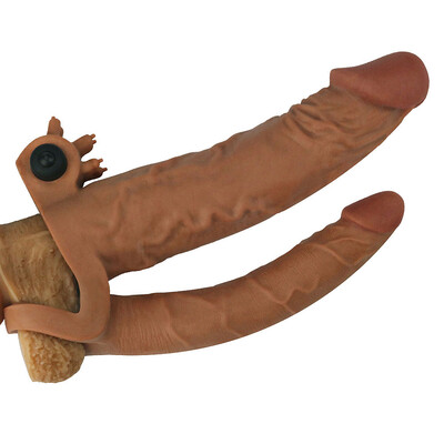 FotoCapa Peniana Extensora com Anel Companheiro e Vibro 19 cm x 3,4 cm