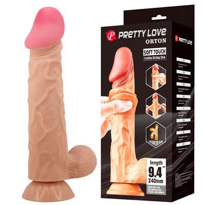 Foto Pênis Super Realístico Orton Dupla Camada 24 x 5 cm