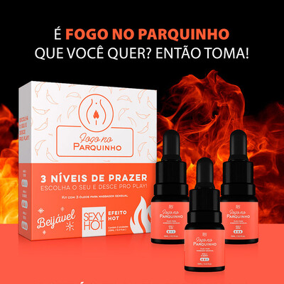 Óleo Térmico Beijável - Fogo no Parquinho -3 Níveis de Prazer