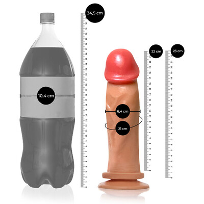 FotoPênis Realístico Hades 23,5 cm x 6,7 cm com Ventosa Gigante Grosso e Flexível