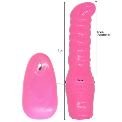 Vibrador Estimulador Ponto G com Vibração Multivelocidade 16 cm x 3 cm