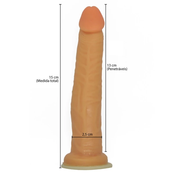 Cinta Inocência com Pênis Gel 14 cm X 2,5 cm