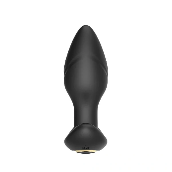 Plug Anal de Silicone com Vibração com Textura e Alça