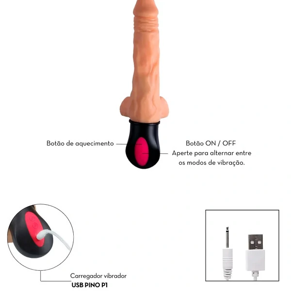 Prótese Terry Vibratória com Função de Aquecimento 17,5 cm x 3,5