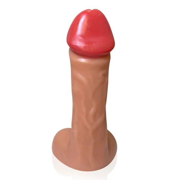 Pênis Thanos 28 cm x 8,2 cm com Ventosa Gigante Grosso Flexível e Escroto