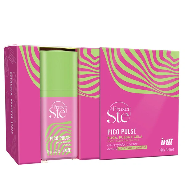 Gel Sugador Excitante Pico Pulse Beijável Unissex Vibra Pulsa e Gela Forte