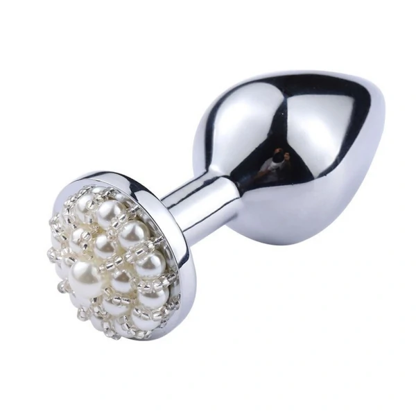 Plug Anal em Metal HARD Base com Pérolas