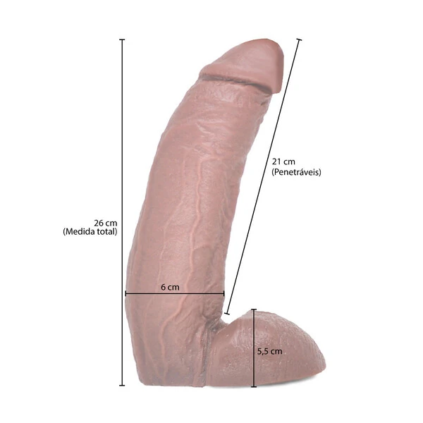 Pênis J. Holmes 26 cm x 6 cm