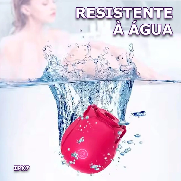 Sugador de Clitóris em Formato de Rosa - Silicone