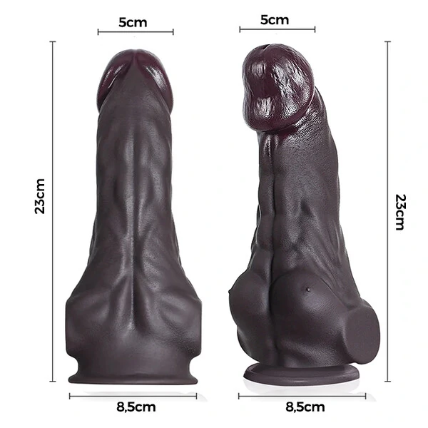 Pênis Hombre com Peitoral Abdômen e Ventosa 23 x 5 cm