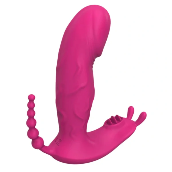 Vibrador de Calcinha 3 em 1 - Clitóris Ponto G e Estimulação Anal com APP