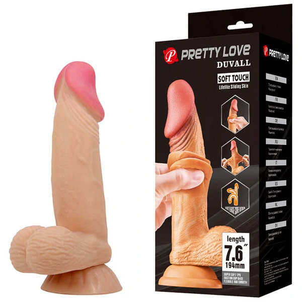 Pênis Duvall Ultra Real Tecnologia Sliding Skin 19 x 4 cm