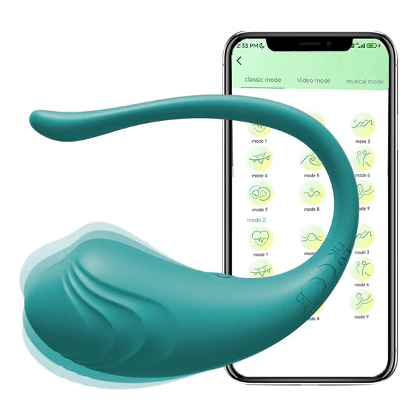 Vibrador de Casal com Controle por Aplicativo Toque Super Macio Aveludado