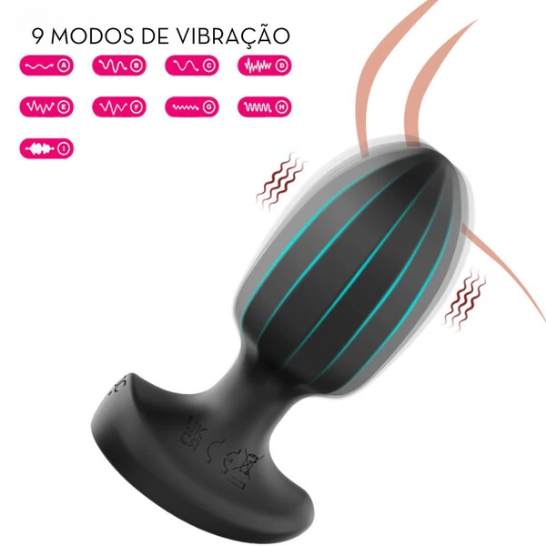 Plug Anal Vibratório por Aplicativo em Silicone