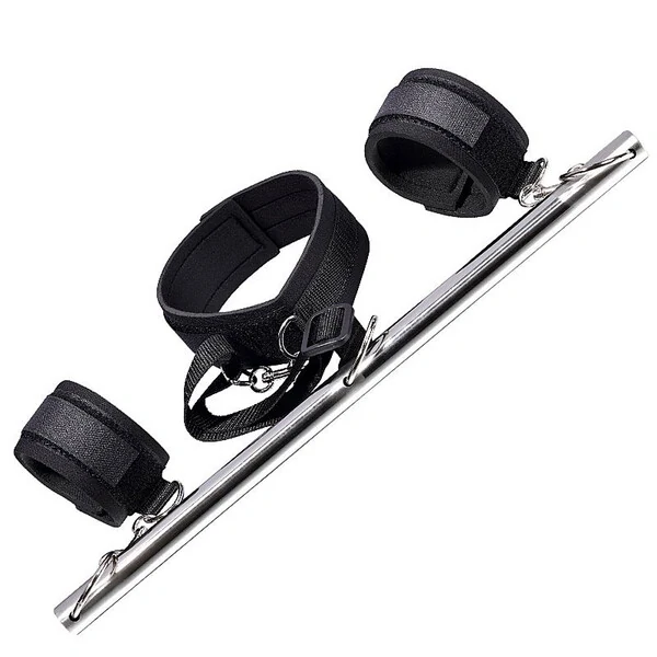 Kit Separador Fetiche Bondage com Par de Algemas e Coleira