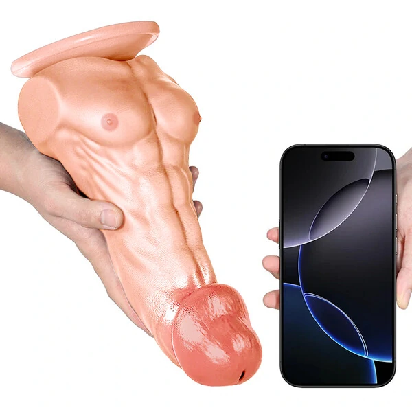 Pênis Hombre com Peitoral Abdômen e Ventosa 23 x 5 cm