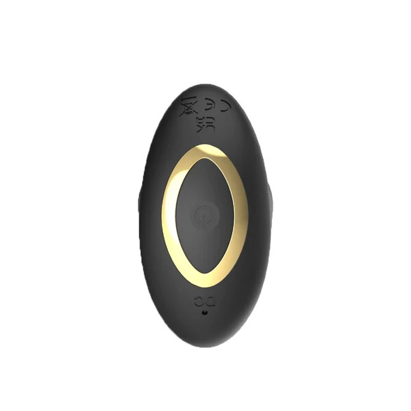 Plug Anal de Silicone com Vibração com Textura e Alça