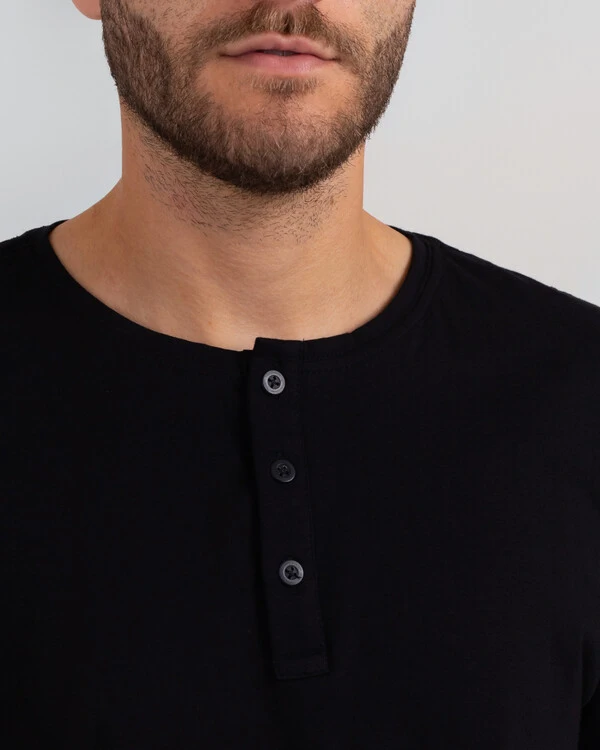 Camiseta Henley Slim