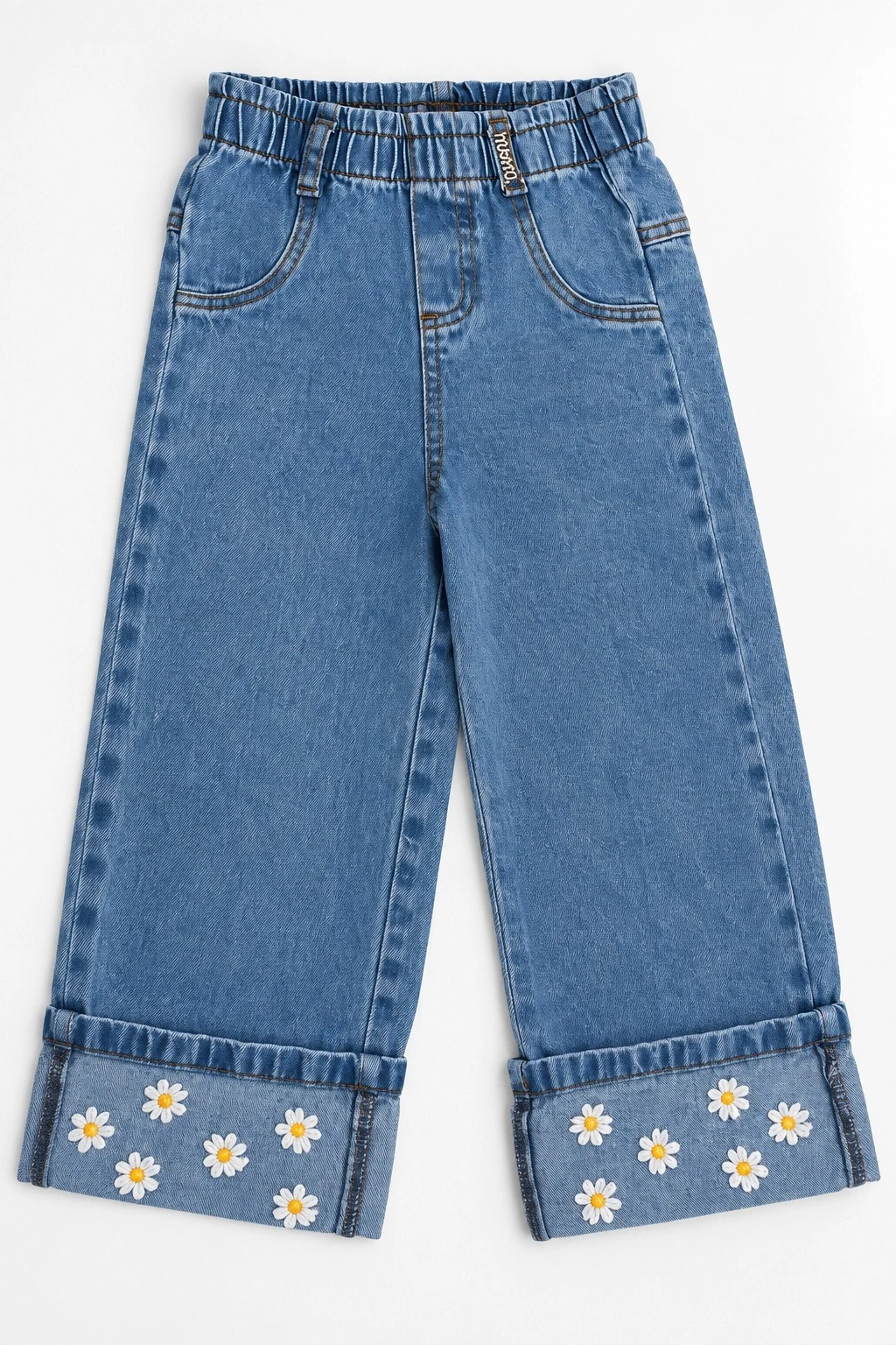 Foto Calça Jeans Com Aplique De Flor