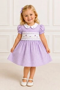 Vestido Xadrez Lilás — Col & Lorê