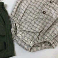 Conjunto Body e Bermuda Suspensório