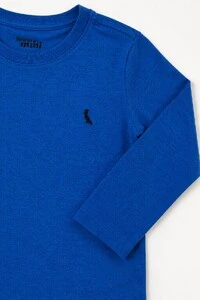 Camiseta manga longa Azul Royal