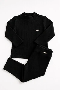 Blusa Canelada Preta