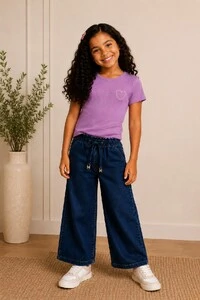 Calça Jeans Pantalona MOMI