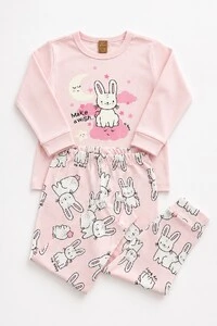 Pijama Infantil Up Baby Coelhinho Rosa