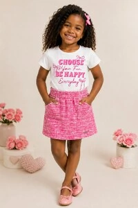 Conjunto Momi Happy Pink Tweed