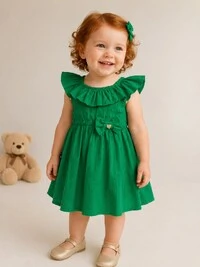 Vestido em tricoline