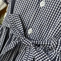 Vestido Xadrez Azul Marinho